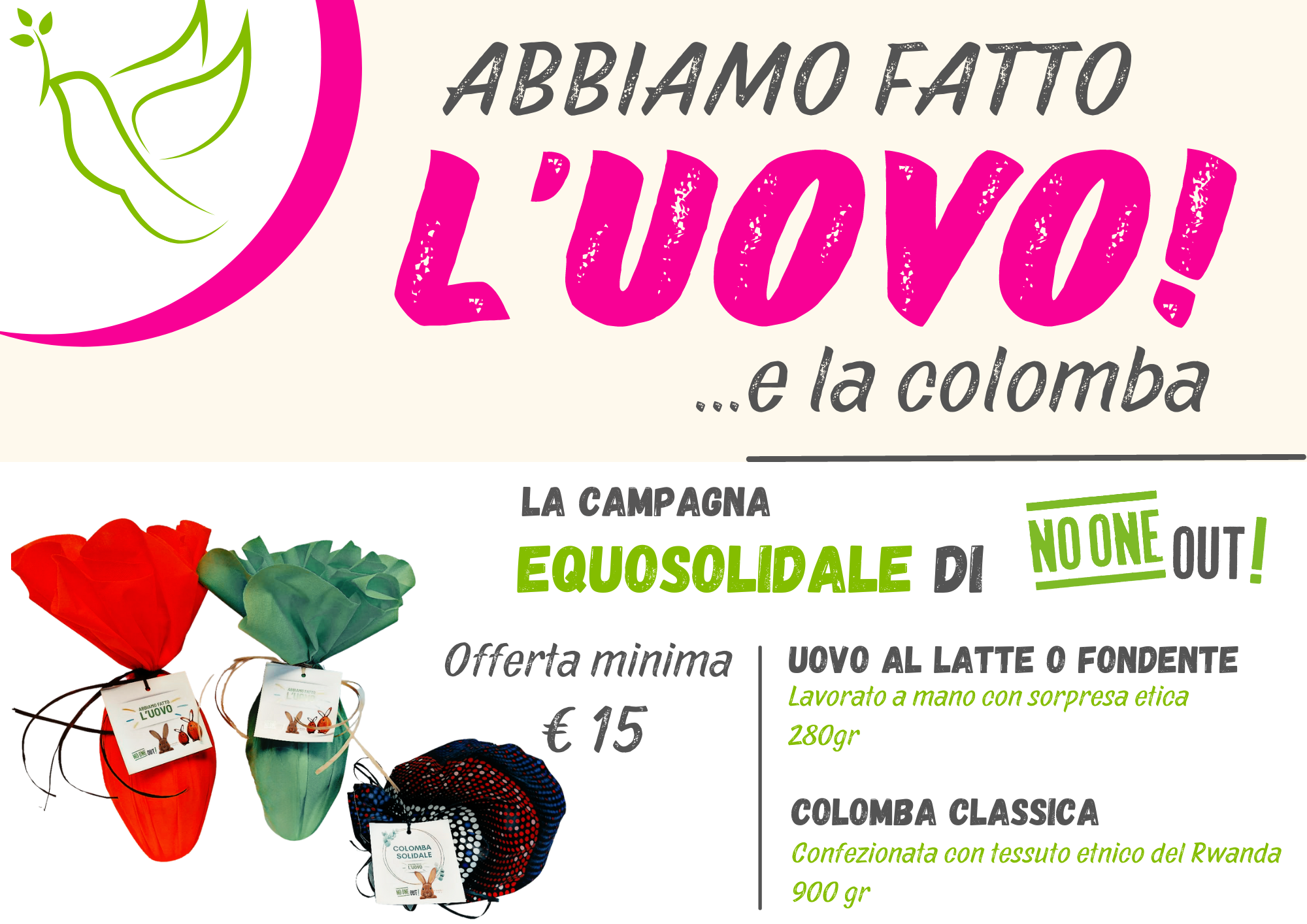 Campagna Pasquale 2023: Abbiamo fatto l'Uovo!...e la Colomba